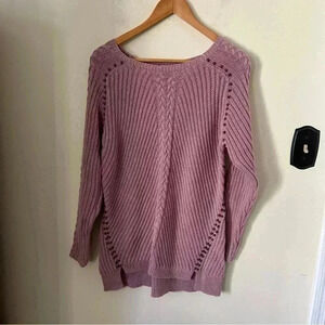 Philosophy Studded Cable Knit Tunic Sweater Pink Size XL NWT